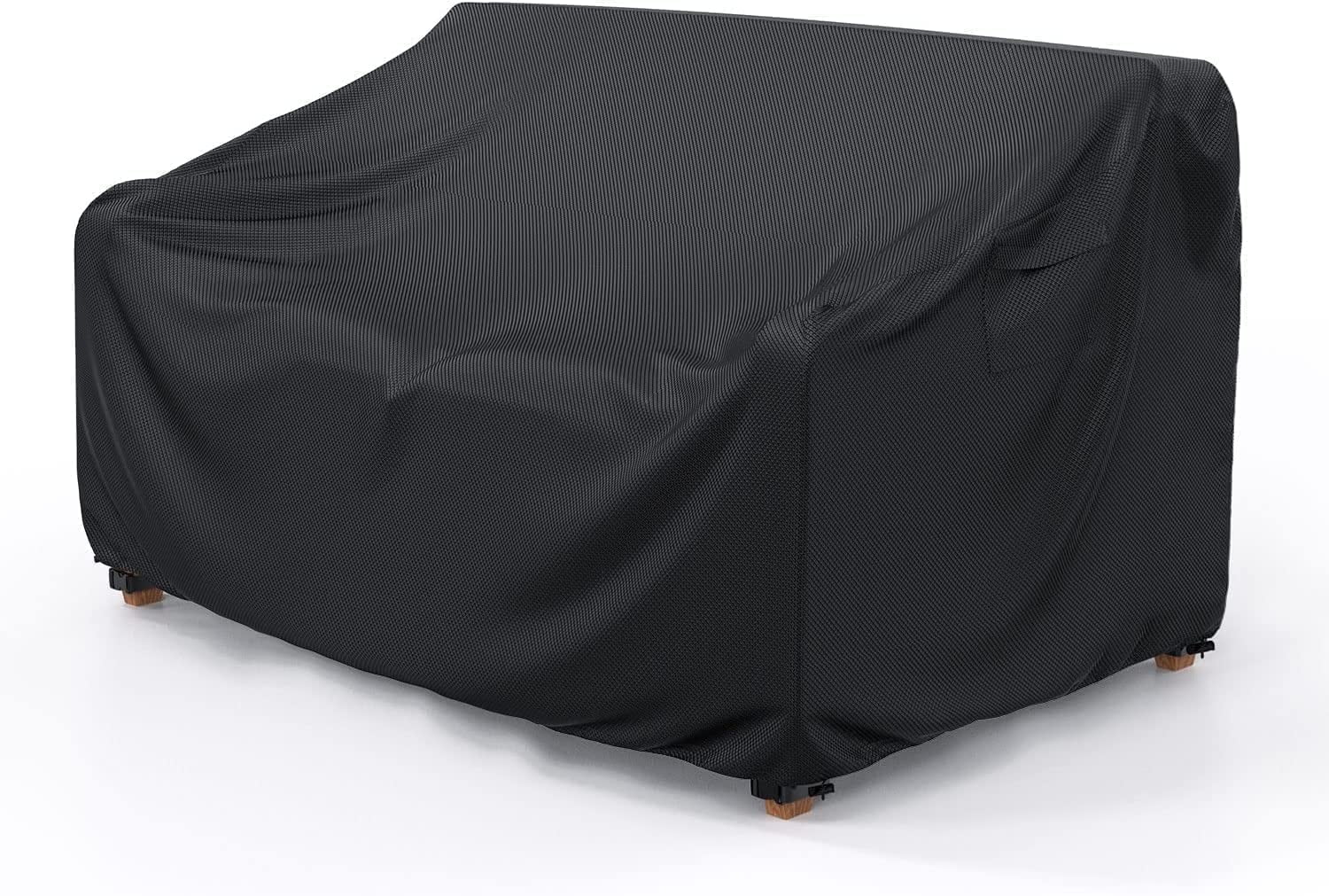 Large 3-Seater Patio Sofa Cover - Waterproof with Air Vents (85"x35"x35", Black)