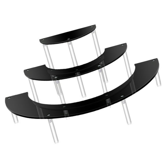 Large 3 Tiers Acrylic Display Risers Presentation Stand for Perfumes Cupcake Figures Dessert Organization Accessories
