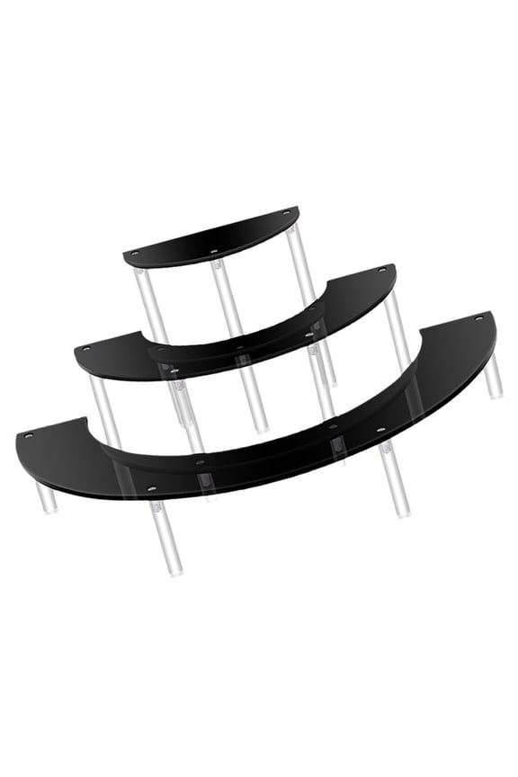 Large 3 Tiers Acrylic Display Risers Presentation Stand for Perfumes Cupcake Figures Dessert Organization Accessories
