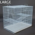 thumbnail image 1 of Large 3-Tiers With Narrow 3/8 Inch Bar Spacing Shelves Ladders All Metal Chew Free for Guinea Pig Ferret Chinchilla Sugar Glider Rats Mice Hamster Gerbil Animal Critter Cage, 1 of 8