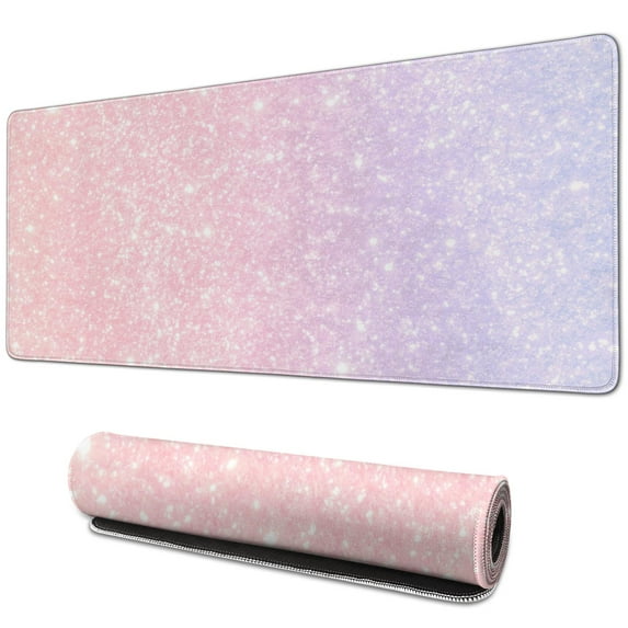 Large 31.5x11.8 Inch Pink Mouse Pad & XXL Desk Pad - With 3 Levels for Keyboard Comfort, Perfect Desk Mat for Home Office Work