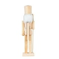 thumbnail image 1 of Large 38cm Wooden Christmas Nutcrackers Festival Statue Handmade Unfinished Seasonal Decoration Safe For Children, 1 of 8