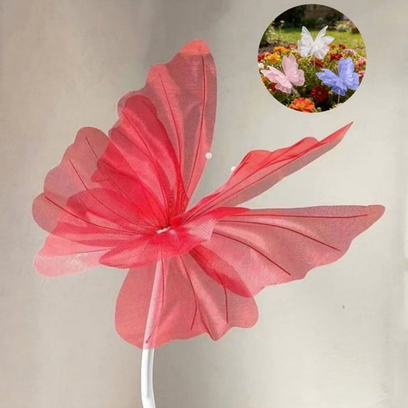Large 3D Butterfly Decor Ornament, 19.3in × 16.6in Butterfly Photography Prop, Decorative Accessory for Wedding, Garden and Indoor Outdoor Decoration