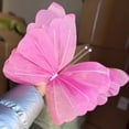thumbnail image 1 of Large 3D Butterfly Decorations, 19.3inx16.5in Gradient Silk | Gradient Silk Butterflies for Fairy First Birthday Baby Shower Wedding Party, Layered Wings Create Dimensional Decor (Hot Pink), 1 of 7