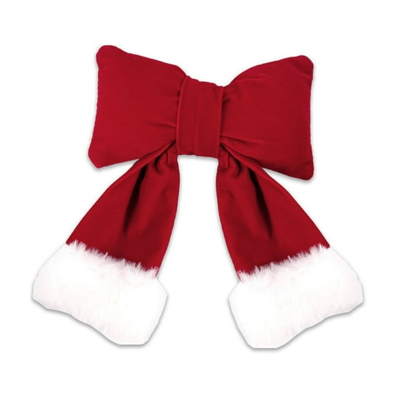 Large 3D Christmas Bow Decoration Red Velvet Holiday Decor for Tree Topper Wall Hanging Hotel Shopping Mall Party Gift(S)