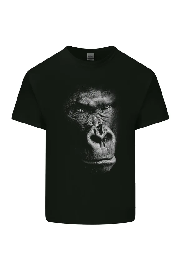 Large 3D Gorilla Face Funny Ecology and Animal and Unisex T-Shirt