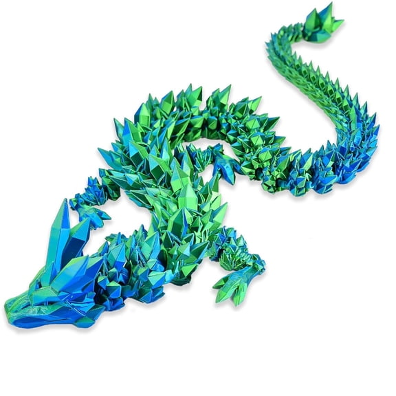 60cm Large 3D Printed Dragon Statue, Abstract Desktop Decor for Home Office