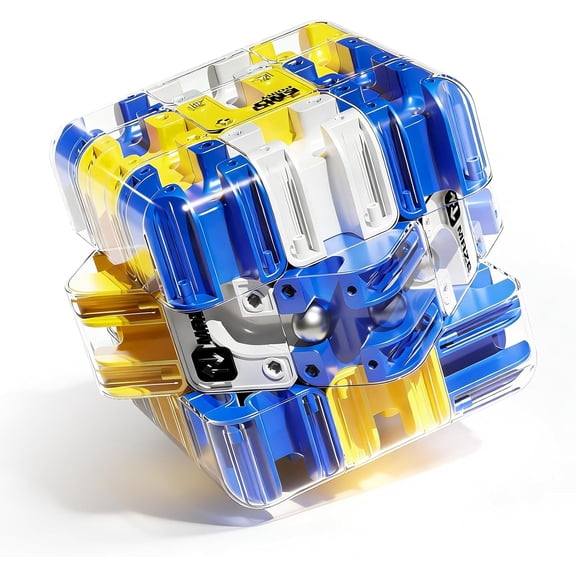 Large 3D Rolling Ball Maze Cube, Brain Training Color-Match Game for Spatial Awareness and Logic Skills in Adults and Teens