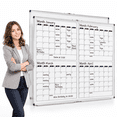 Large 4 Month Foldable Dry Erase Whiteboard with Aluminum Frame for ...