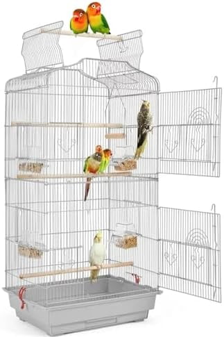 Portable Bird Flight Case Reference: Large 40 Inch Portable Bird Flight Side Nest Doors Cage
