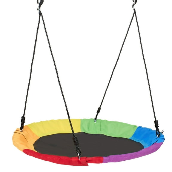 Large 40in Tree Swing Seat - 900D Oxford, 750lbs Weight Limit, Colorful Saucer Swing for Backyard Fun