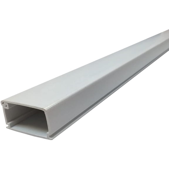 Large 5 Foot Latching Surface Cable Raceway - Channel Size: 1.3"W x 0.75"H - 20 Sticks - White