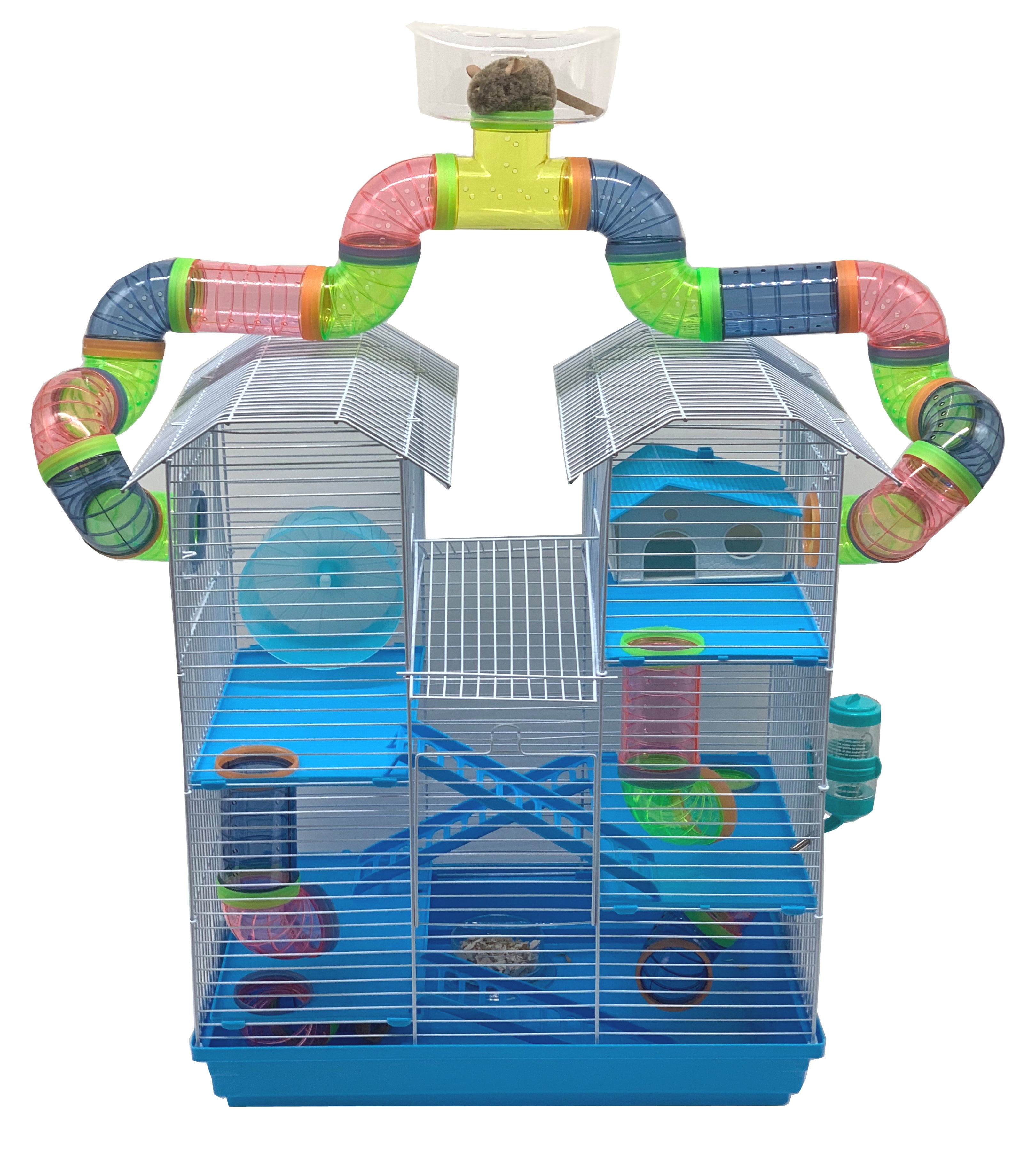 Large 5-Multi Level Hamster Cage Small Animal Mouse House Critter ... - Diy Large Multi Level Hamster Cage With A Small Exercise Area