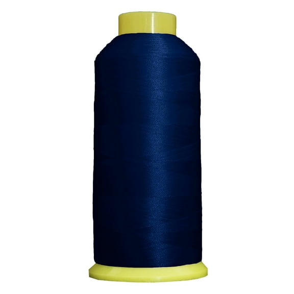 Large 5000m Cones Polyester Machine Embroidery Thread | Huge 5000M (5500 Yard) Cones 40wt | For Brother Janome Bernina Embroidery & Sewing Machines | No. 250 - Blue - 160 Colors Available