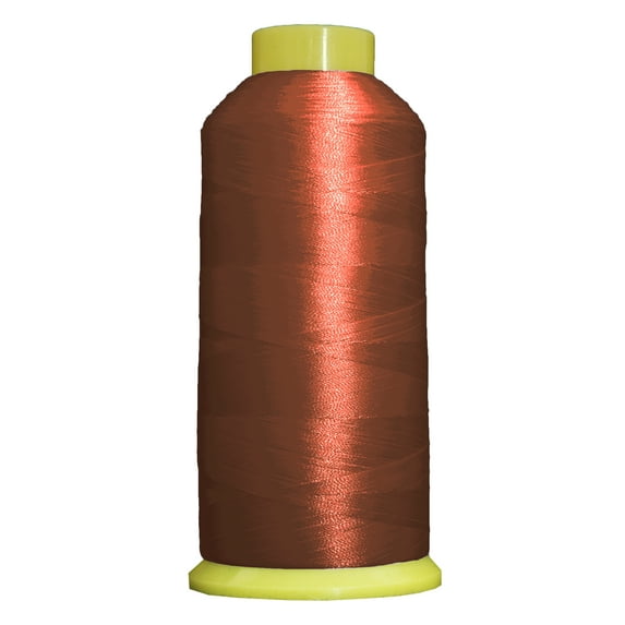 Large 5000m Cones Polyester Machine Embroidery Thread | Huge 5000M (5500 Yard) Cones 40wt | For Brother Janome Bernina Embroidery & Sewing Machines | No. 318 - Brick - 160 Colors Available