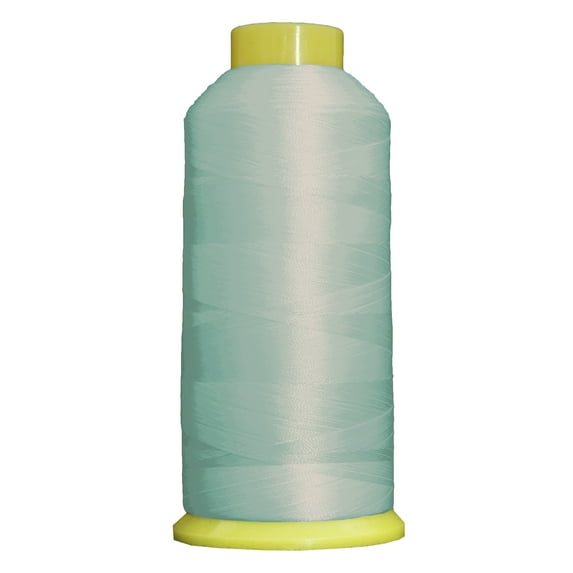 Large 5000m Cones Polyester Machine Embroidery Thread | Huge 5000M (5500 Yard) Cones 40wt | For Brother Janome Bernina Embroidery & Sewing Machines | No. 344 - Lt Sea Blue - 160 Colors Available
