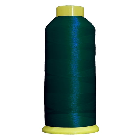 Large 5000m Cones Polyester Machine Embroidery Thread | Huge 5000M (5500 Yard) Cones 40wt | For Brother Janome Bernina Embroidery & Sewing Machines | No. 375 - Green Bay - 160 Colors Available