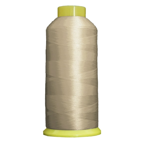 Large 5000m Cones Polyester Machine Embroidery Thread | Huge 5000M (5500 Yard) Cones 40wt | For Brother Janome Bernina Embroidery & Sewing Machines | No. 411 - Lt Khaki Grey - 160 Colors Available