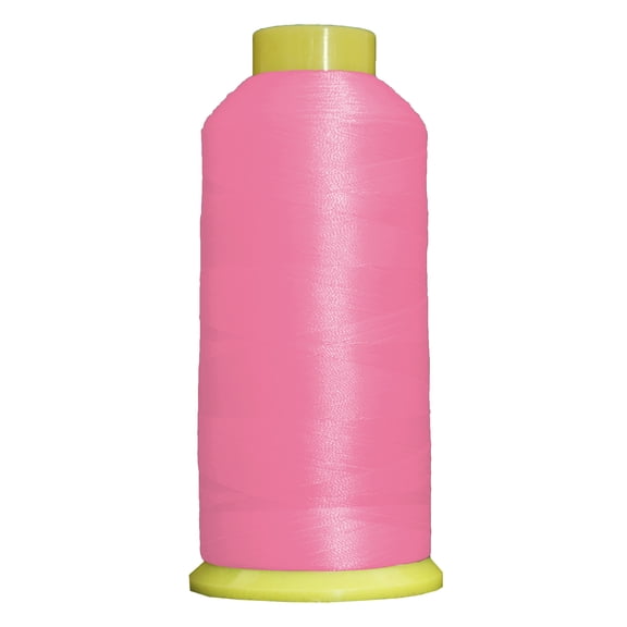 Large 5000m Cones Polyester Machine Embroidery Thread | Huge 5000M (5500 Yard) Cones 40wt | For Brother Janome Bernina Embroidery & Sewing Machines | No. 127 - Rose Tint - 160 Colors Available