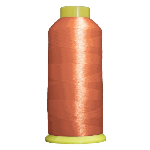 Large 5000m Cones Polyester Machine Embroidery Thread | Huge 5000M (5500 Yard) Cones 40wt | For Brother Janome Bernina Embroidery & Sewing Machines | No. 168 - Portland Orange - 160 Colors Available