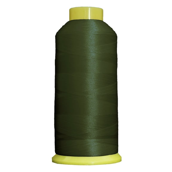 Large 5000m Cones Polyester Machine Embroidery Thread | Huge 5000M (5500 Yard) Cones 40wt | For Brother Janome Bernina Embroidery & Sewing Machines | No. 182 - Dk Sage Green - 160 Colors Available