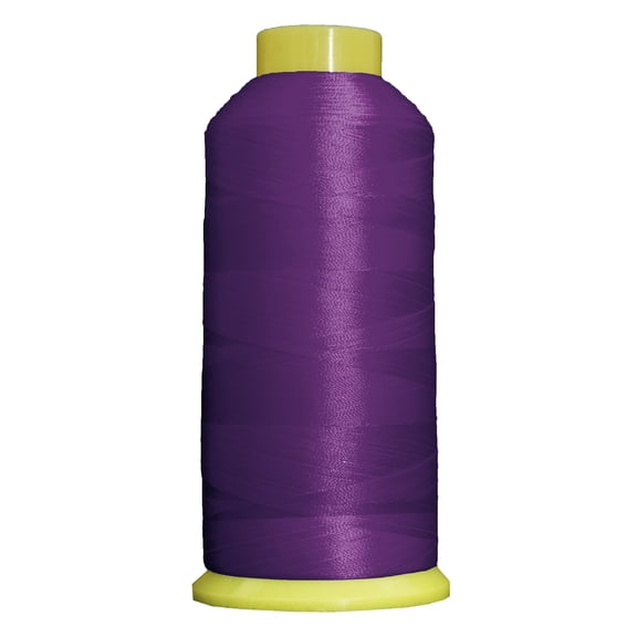 Large 5000m Cones Polyester Machine Embroidery Thread | Huge 5000M (5500 Yard) Cones 40wt | For Brother Janome Bernina Embroidery & Sewing Machines | No. 264 - Purple - 160 Colors Available