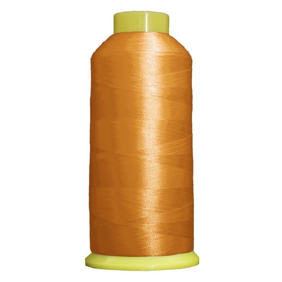 Large 5000m Cones Polyester Machine Embroidery Thread | Huge 5000M (5500 Yd) Cones 40wt | For Brother Janome Bernina Embroidery & Sewing Machines | No. 125 - Spark Gold - 160 Colors Available