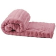 thumbnail image 1 of Large 60 x 80 Cozy Throw Blanket Washable Ribbed Sherpa Fleece Plush, 1 of 17