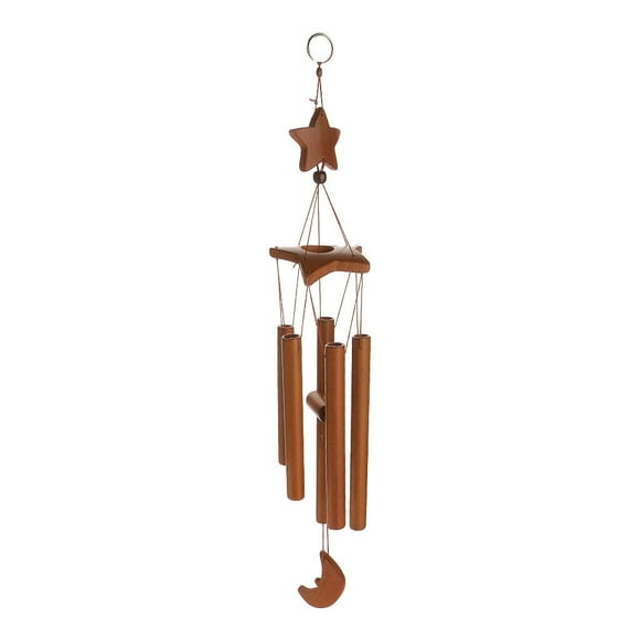 Large 62cm (24inch) 8 Tubes Double que Nature Bamboo Feng Shui Wind Chime indoor and outdoor Wooden Melody Wind Bell