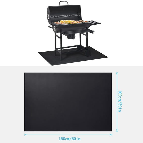 Large 65 x 48 inches Under Grill Mat for Outdoor Grill,Double-Sided Fireproof Grill Pad,Indoor Fireplace/Fire Pit Mat,Oil-Proof Waterproof BBQ Protector for Decks and Patios