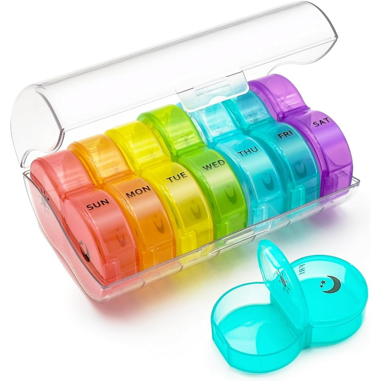 Daily AM PM Pill Box Medication Organizer Medicine Storage Holder Vitamin Case Daily AM PM Pill Box Medication Organizer Medicine Storage Holder Vitamin Case