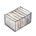 thumbnail image 1 of Large 7-Grid Mesh Drawer Organizer (36x25x20cm) - Foldable Pants & Clothes Storage Box for Closet. Breathable & Grey!, 1 of 1