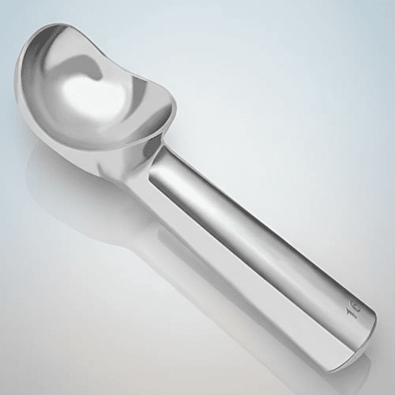 Large 7-Inch Aluminum Ice Cream Scoop with Non-Stick Coating, 2.5 oz Capacity, One-Piece Ergonomic Design for Easy Scooping and Release, Dishwasher Safe