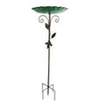 thumbnail image 1 of Large 77cm Metal Bird Bath for Garden - Outdoor Iron Water Bowl with Leaf Design | Adjustable Height | Weather-Resistant | Easy to Clean | Wild Bird Feeder & Garden Decoration, 1 of 7