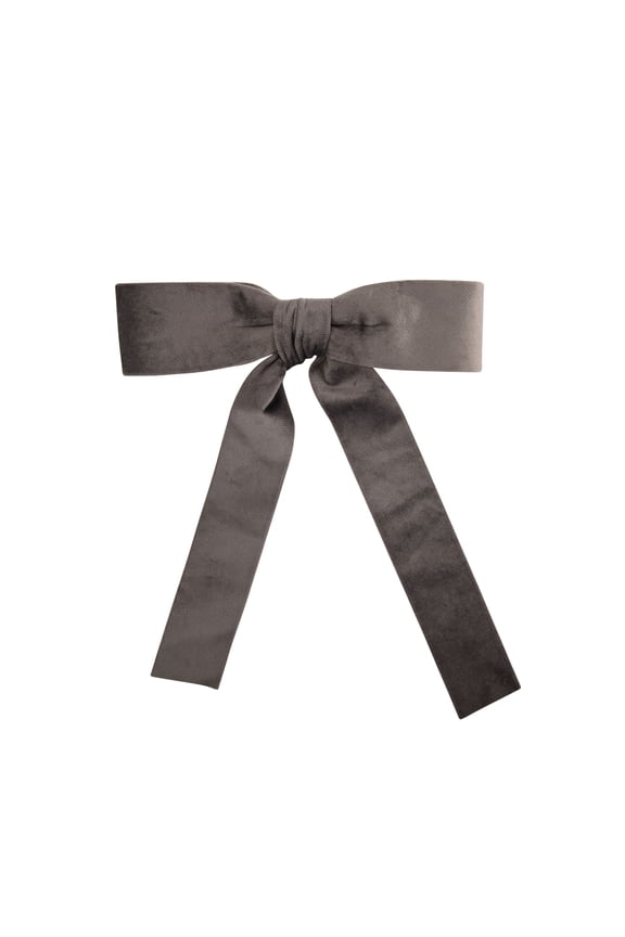 Large 8.5 Inch Stiff Velvet Hair Bow with Tails