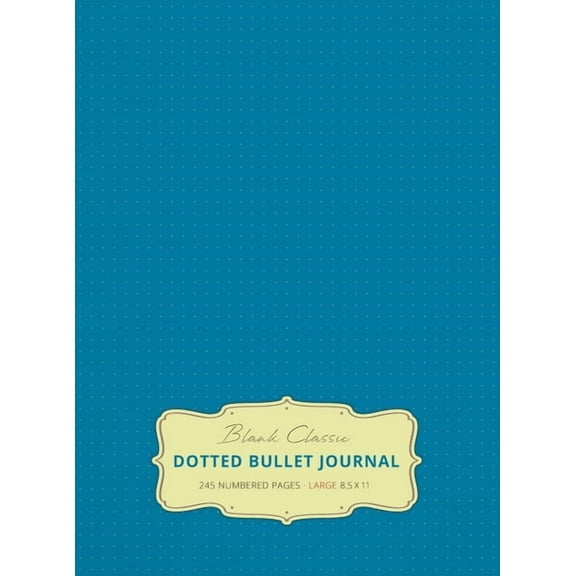 Large 8.5 x 11 Dotted Bullet Journal (Blue #9) Hardcover - 245 Numbered Pages (Hardcover)