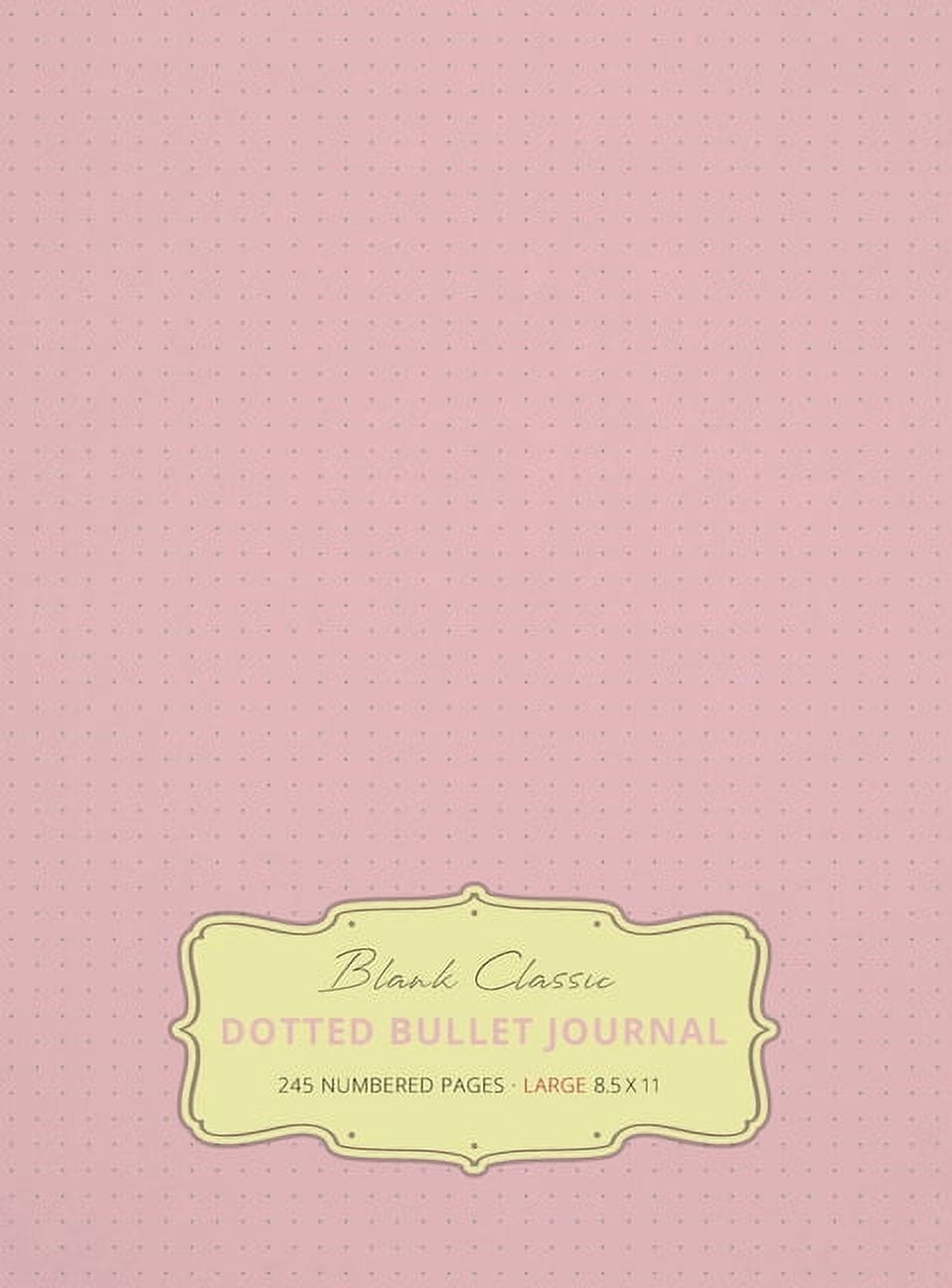 Large 8.5 X 11 Dotted Bullet Journal (Light Pink #18) Hardcover - 245 Numbered Pages