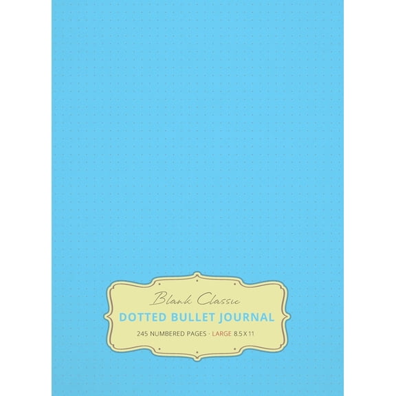 Large 8.5 x 11 Dotted Bullet Journal (Sky Blue #10) Hardcover - 245 Numbered Pages (Hardcover)