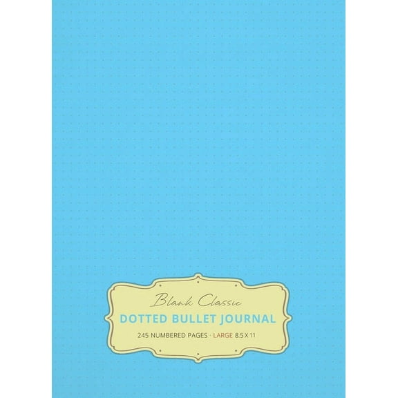 Large 8.5 x 11 Dotted Bullet Journal (Sky Blue #10) Hardcover - 245 Numbered Pages (Hardcover)