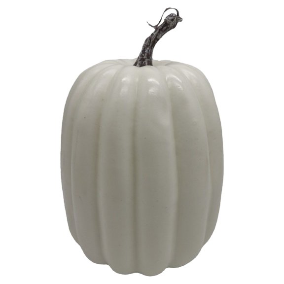 Large 8.66-Inch Artificial Pumpkin for Fall Decor, Halloween Centerpieces, and Thanksgiving Table Settings – Paintable DIY Craft Pumpkin