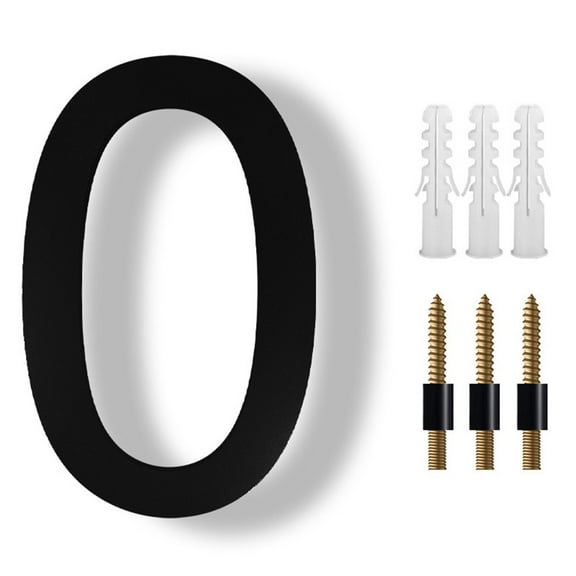 Large 8 Inch Black Floating House Numbers For Home Address And Garage Gate