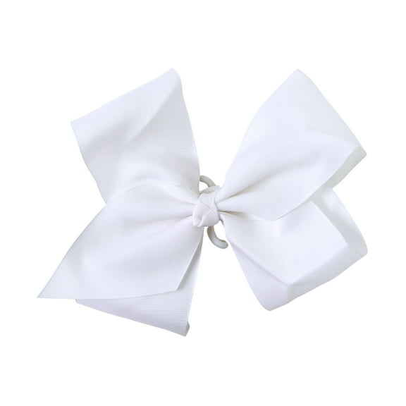 Large 8 Inch Grosgrain Ribbon Hair Bow with Ponytail (Royal Blue)