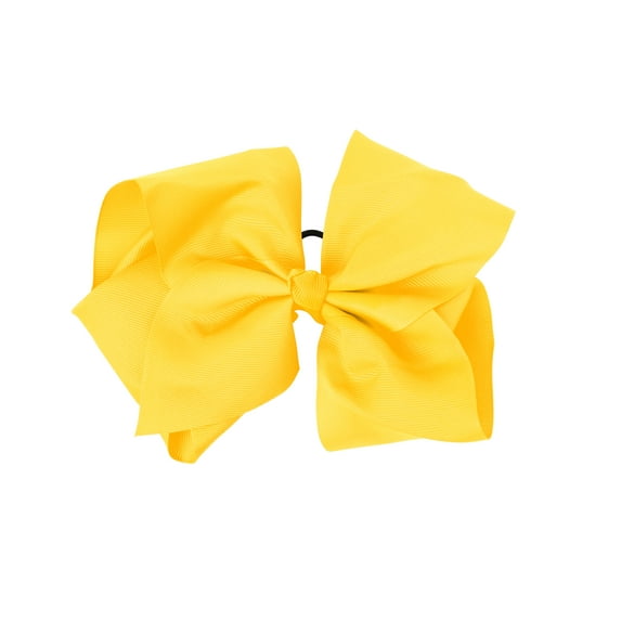 Large 8 Inch Grosgrain Ribbon Hair Bow with Ponytail (Royal Blue)