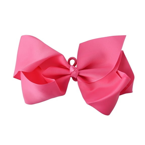 Large 8 Inch Grosgrain Ribbon Hair Bow with Ponytail (Royal Blue)