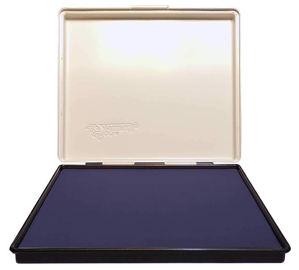 Large 8" x 12" Industrial Rubber Stamp Pad in Metal Case, Stamp Pad