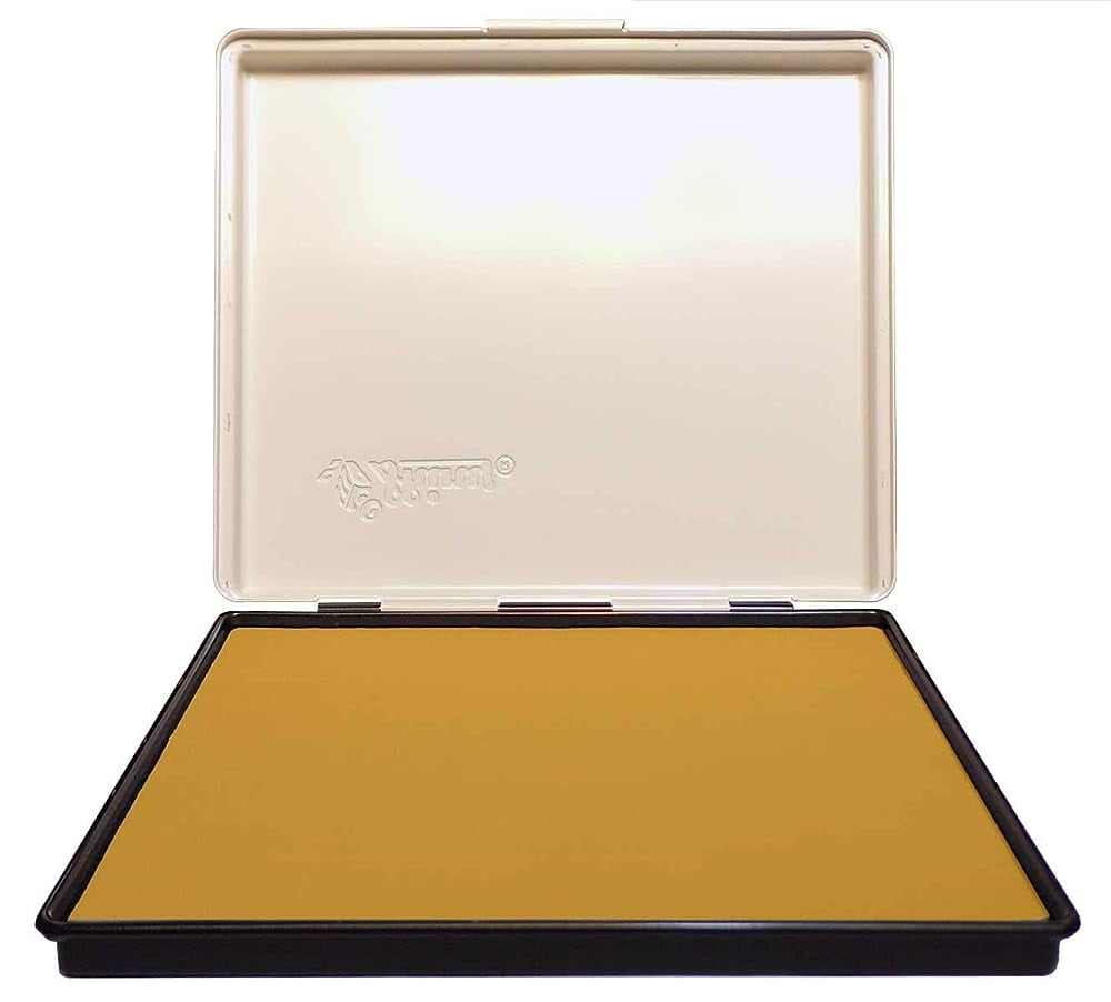 Large 8" x 12" Industrial Rubber Stamp Pad in Metal Case, Zinc Stamp