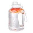 thumbnail image 1 of Large 85 Fl Oz Water Bottle with Straw, BPA Free Gym Hydration, Portable Handle for Sports & Fitness, Dual Drinking Lid Design, White, 1 of 7