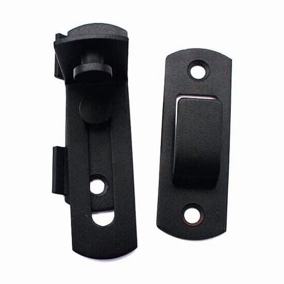Large 90 Degree Right Angle Door Lock Buckles Curved Locking Bolts Sliding Lock Lever Bolts for Doors and Windows - Black