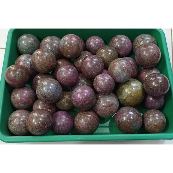 Large A-Grade Ruby Kyanite with Ruby Fuchsite Sphere, Natural Healing Crystal