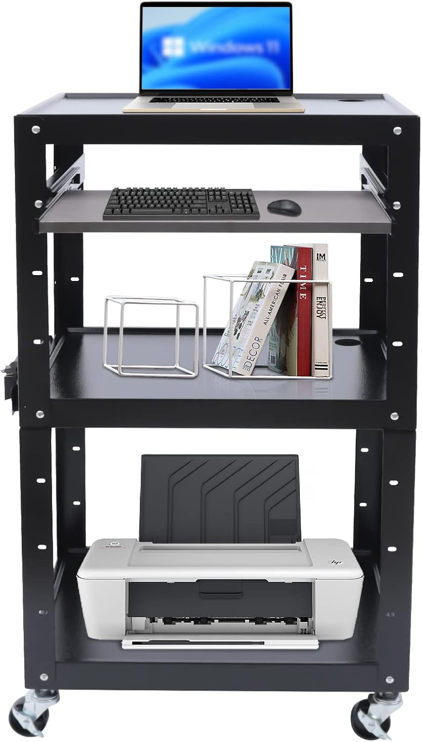 Large AV Cart, 24 * 18 * 42In 66Lbs Load Cold Rolled Steel AV Carts ...